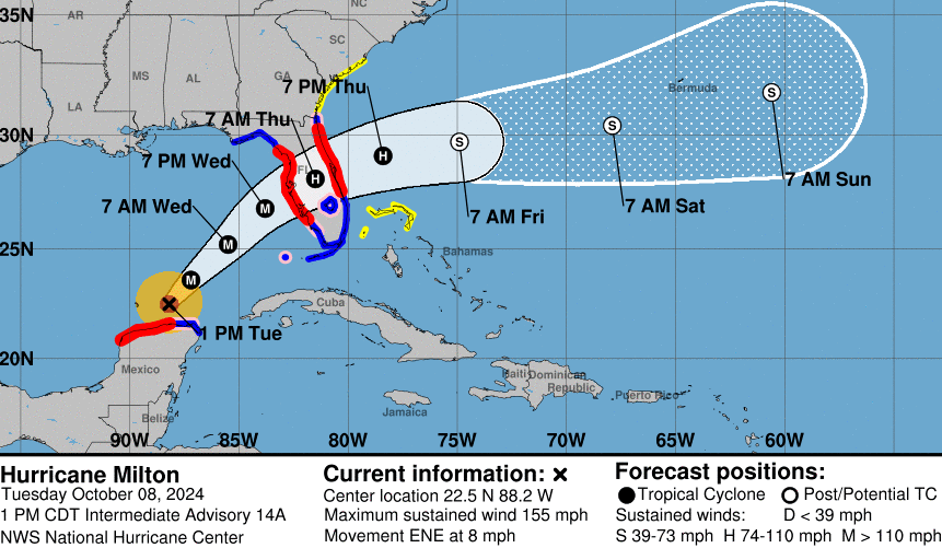 Lee County officials urge those in evacuation zones to leave by tonight, Milton still on track